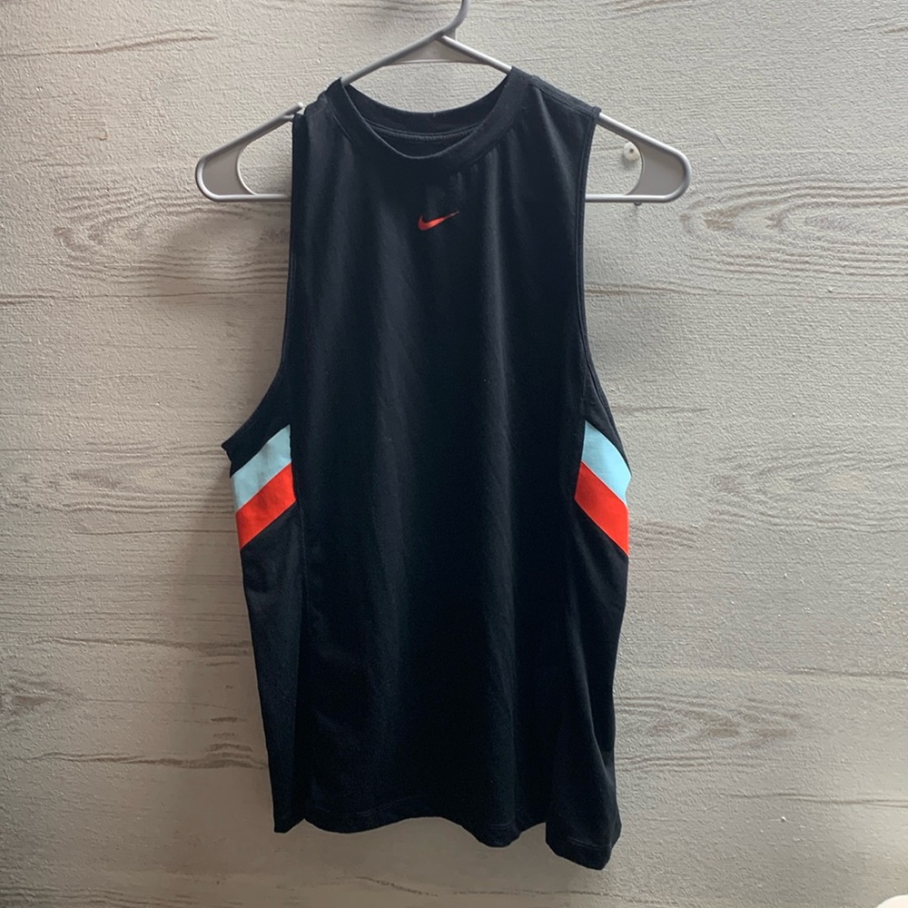 Nike black mint red pullover T-shirt tank open sleeveless size M